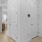 a room with white doors