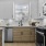 a kitchen with white cabinets