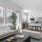 a living room with a large window